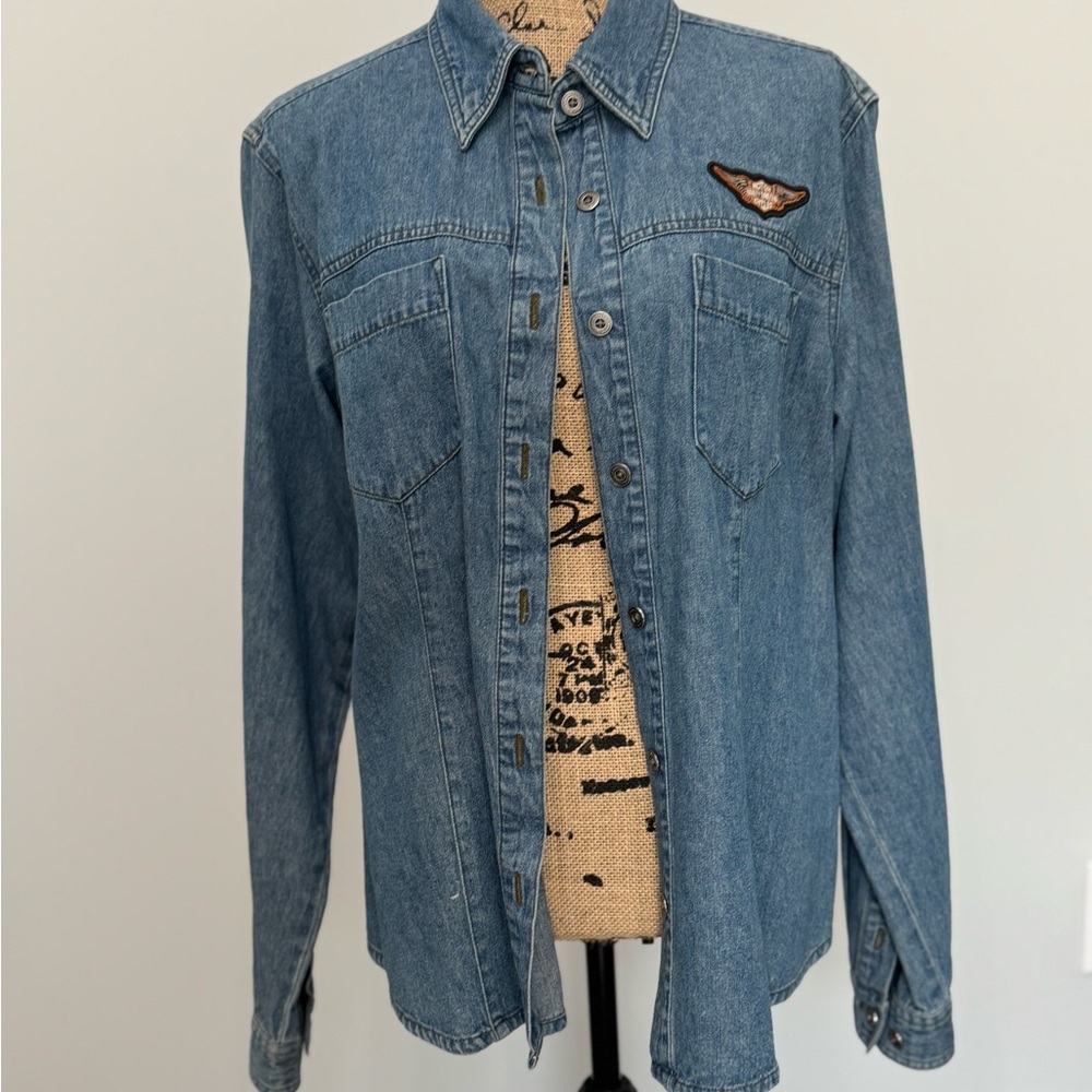 HD Denim Button-Up Shirt